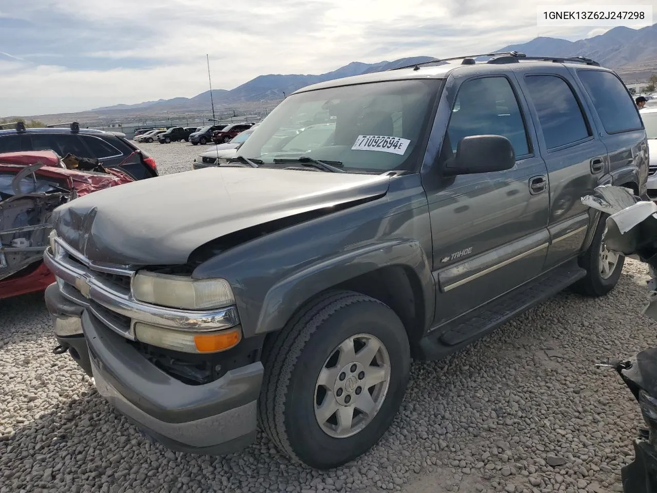 2002 Chevrolet Tahoe K1500 VIN: 1GNEK13Z62J247298 Lot: 71092694