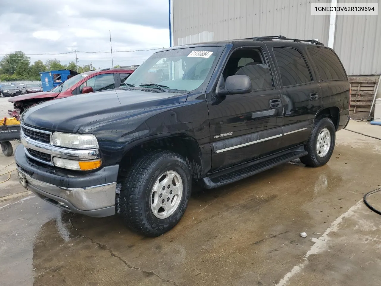 2002 Chevrolet Tahoe C1500 VIN: 1GNEC13V62R139694 Lot: 71736894