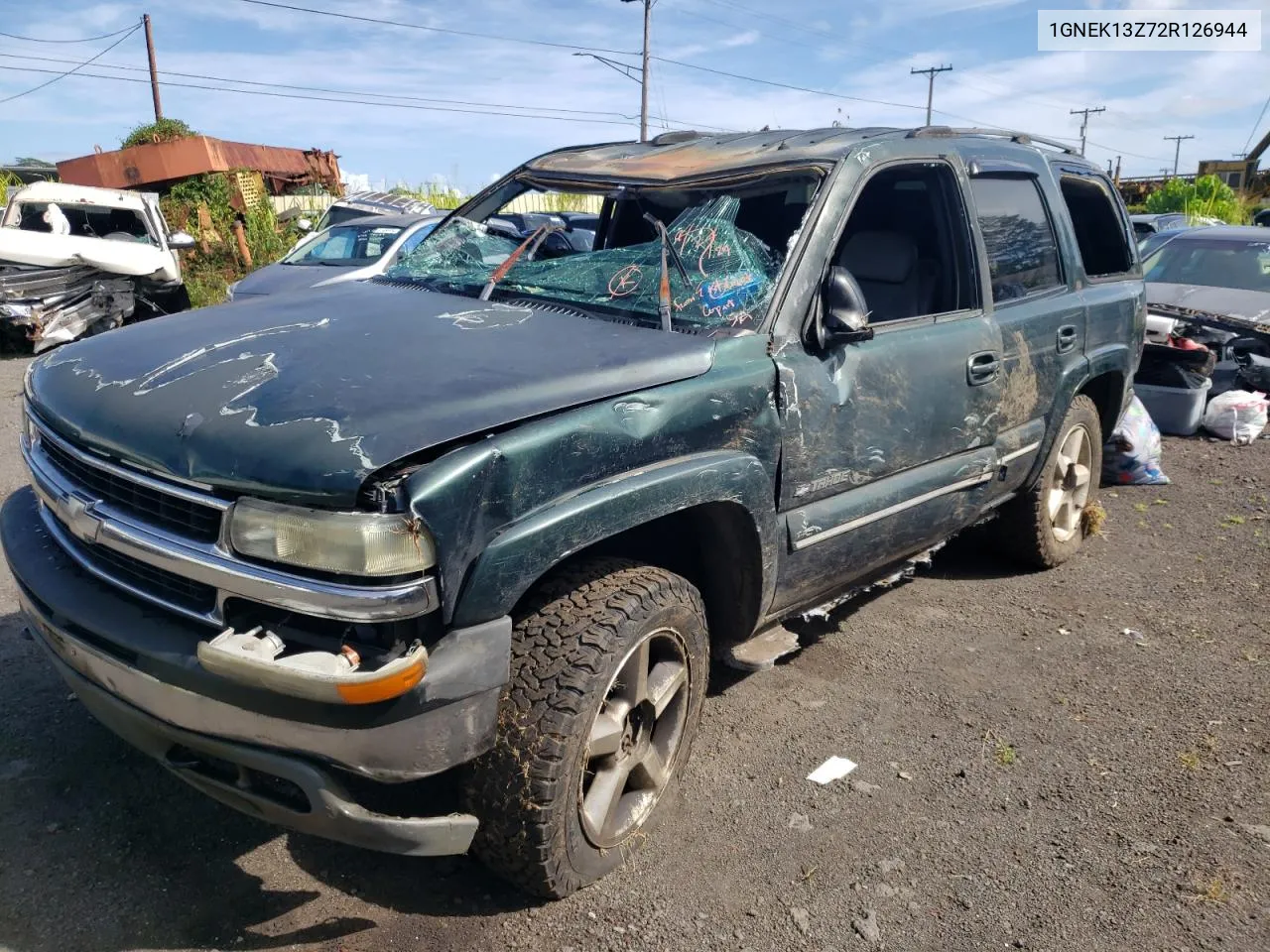 2002 Chevrolet Tahoe K1500 VIN: 1GNEK13Z72R126944 Lot: 71868704