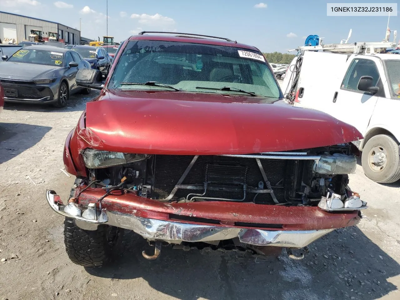 2002 Chevrolet Tahoe K1500 VIN: 1GNEK13Z32J231186 Lot: 72061894