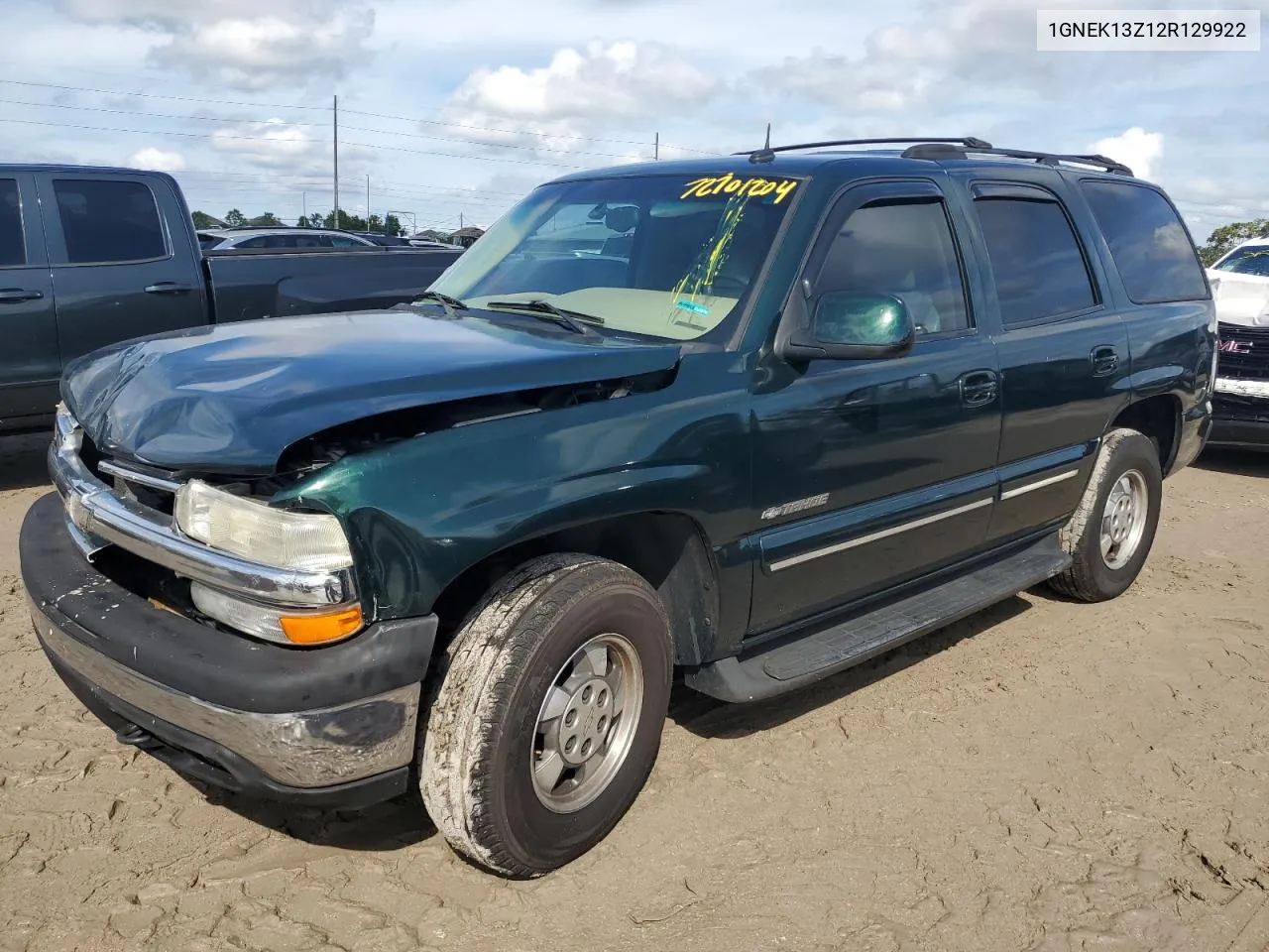 2002 Chevrolet Tahoe K1500 VIN: 1GNEK13Z12R129922 Lot: 72701204