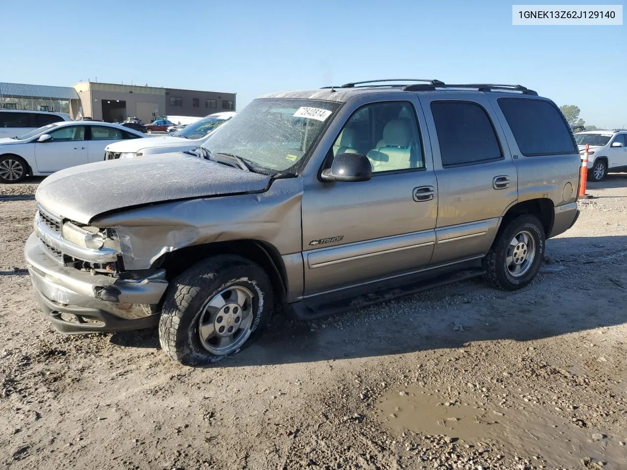 2002 Chevrolet Tahoe K1500 VIN: 1GNEK13Z62J129140 Lot: 72840814