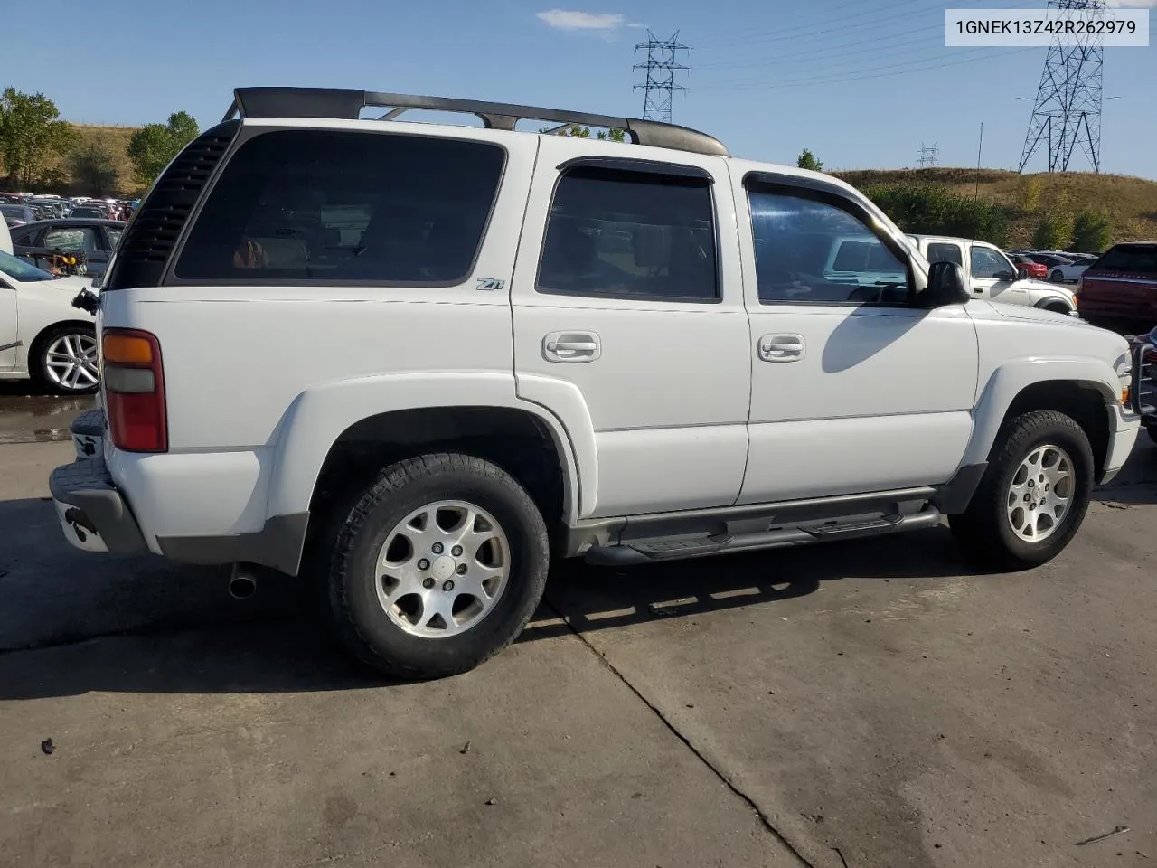 2002 Chevrolet Tahoe K1500 VIN: 1GNEK13Z42R262979 Lot: 72946504