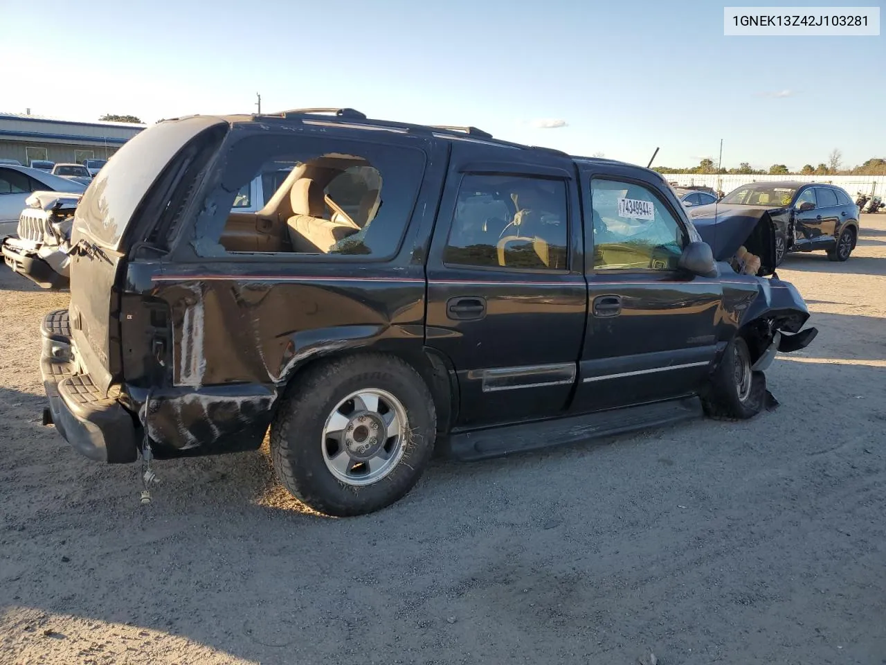 2002 Chevrolet Tahoe K1500 VIN: 1GNEK13Z42J103281 Lot: 74349944