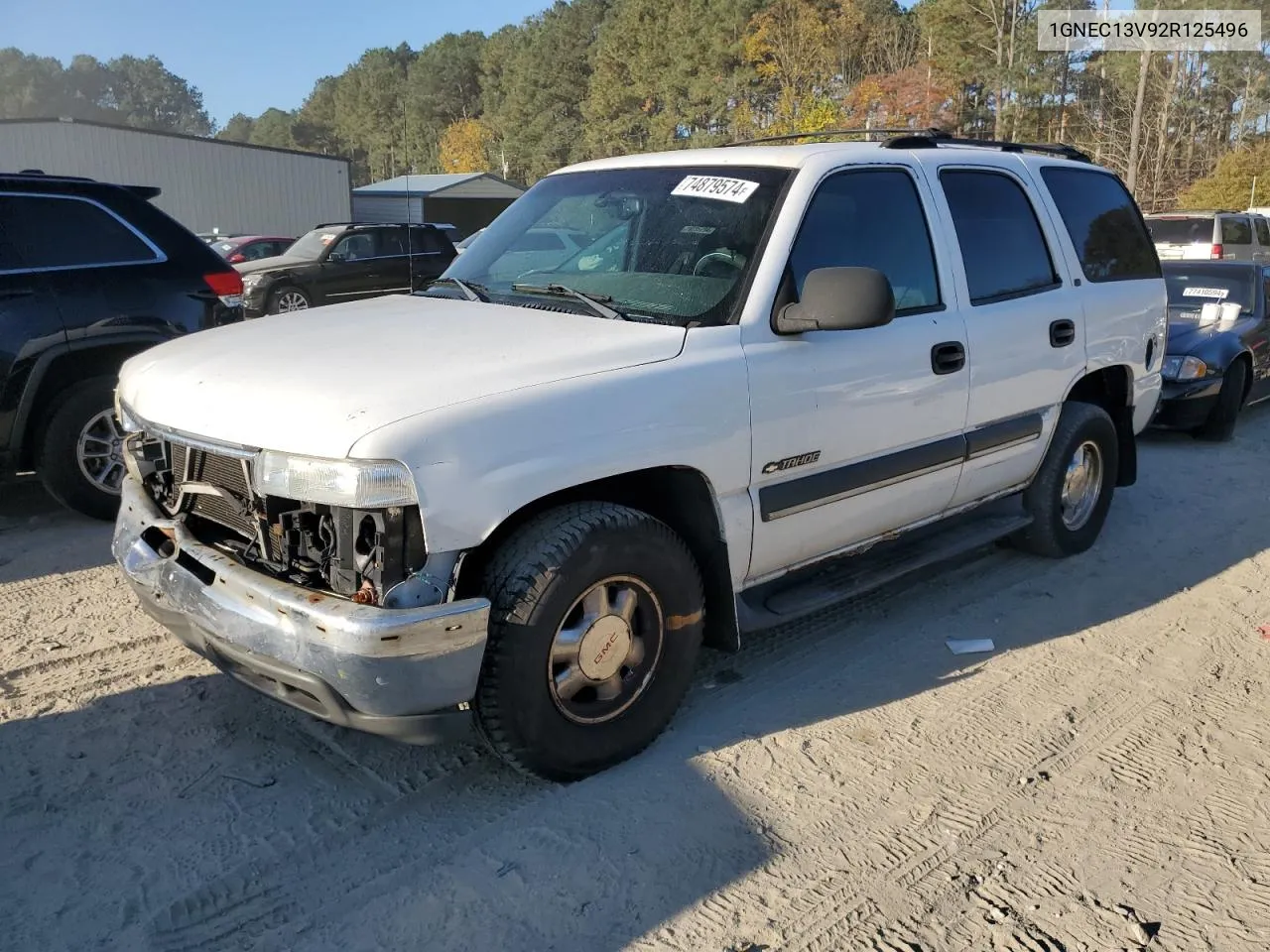 2002 Chevrolet Tahoe C1500 VIN: 1GNEC13V92R125496 Lot: 74879574