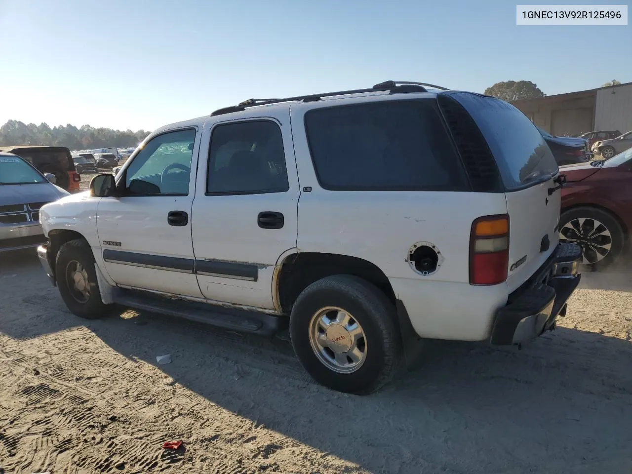 2002 Chevrolet Tahoe C1500 VIN: 1GNEC13V92R125496 Lot: 74879574