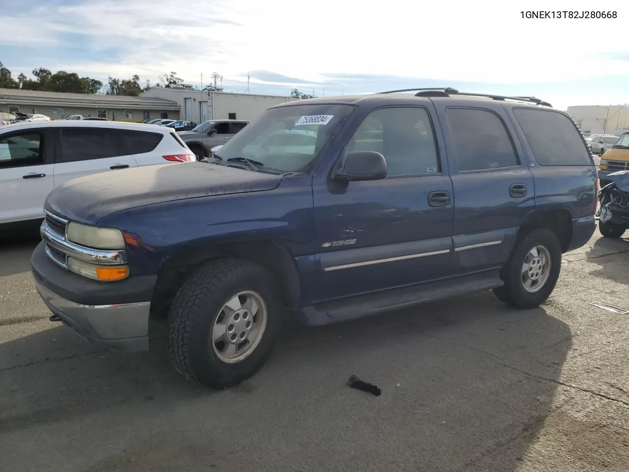 2002 Chevrolet Tahoe K1500 VIN: 1GNEK13T82J280668 Lot: 75368034