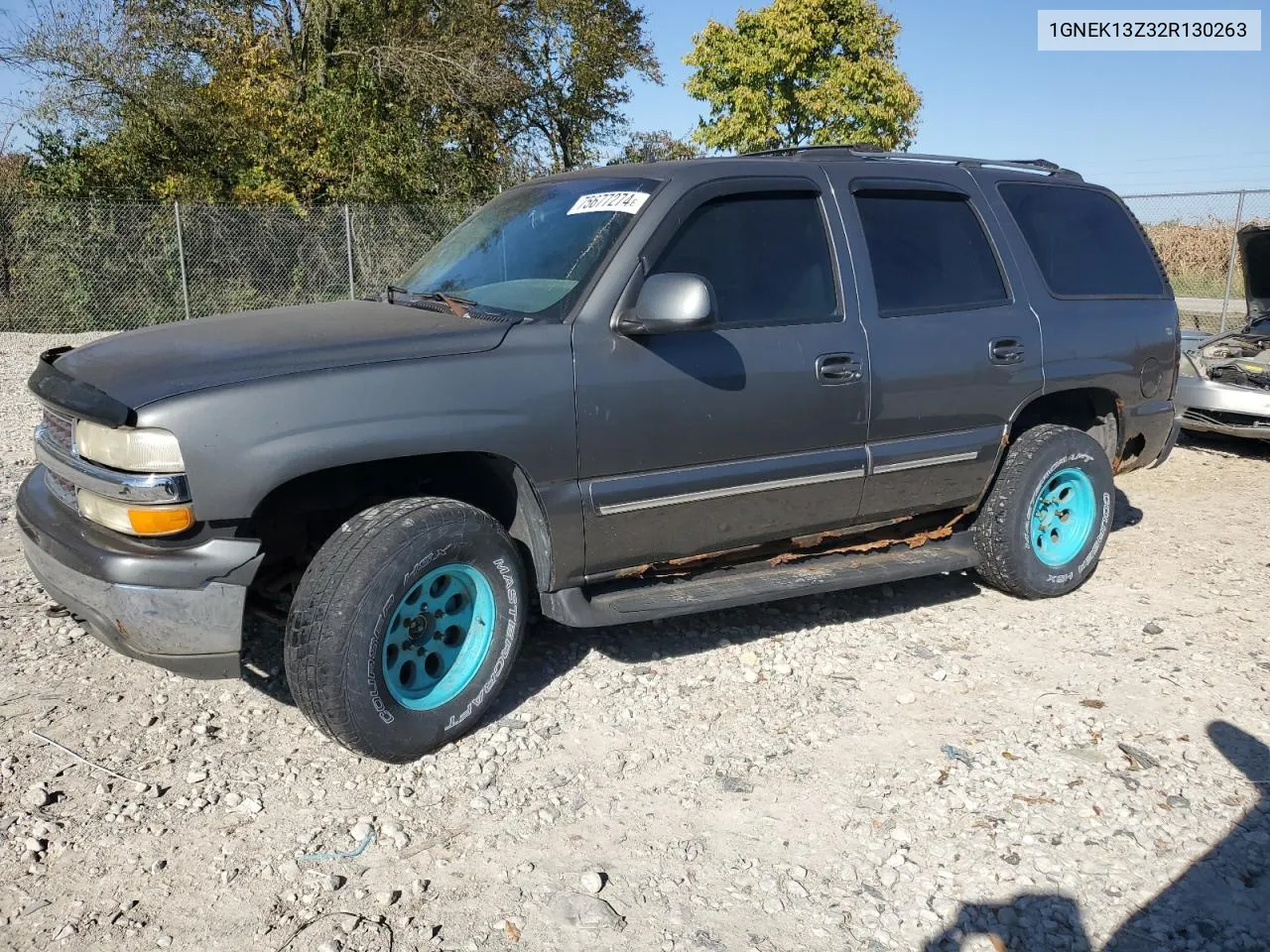 2002 Chevrolet Tahoe K1500 VIN: 1GNEK13Z32R130263 Lot: 75677274