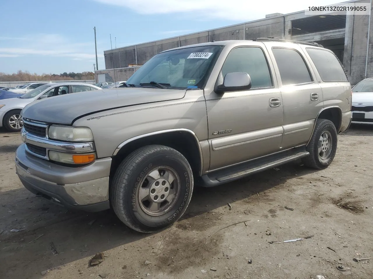 2002 Chevrolet Tahoe K1500 VIN: 1GNEK13Z02R199055 Lot: 77883274