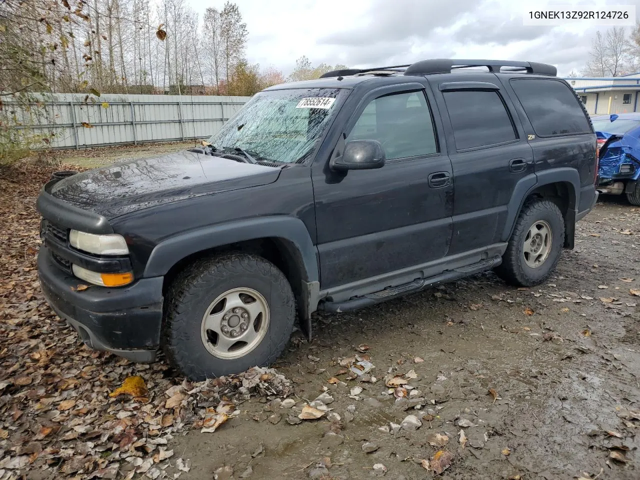 2002 Chevrolet Tahoe K1500 VIN: 1GNEK13Z92R124726 Lot: 78552614