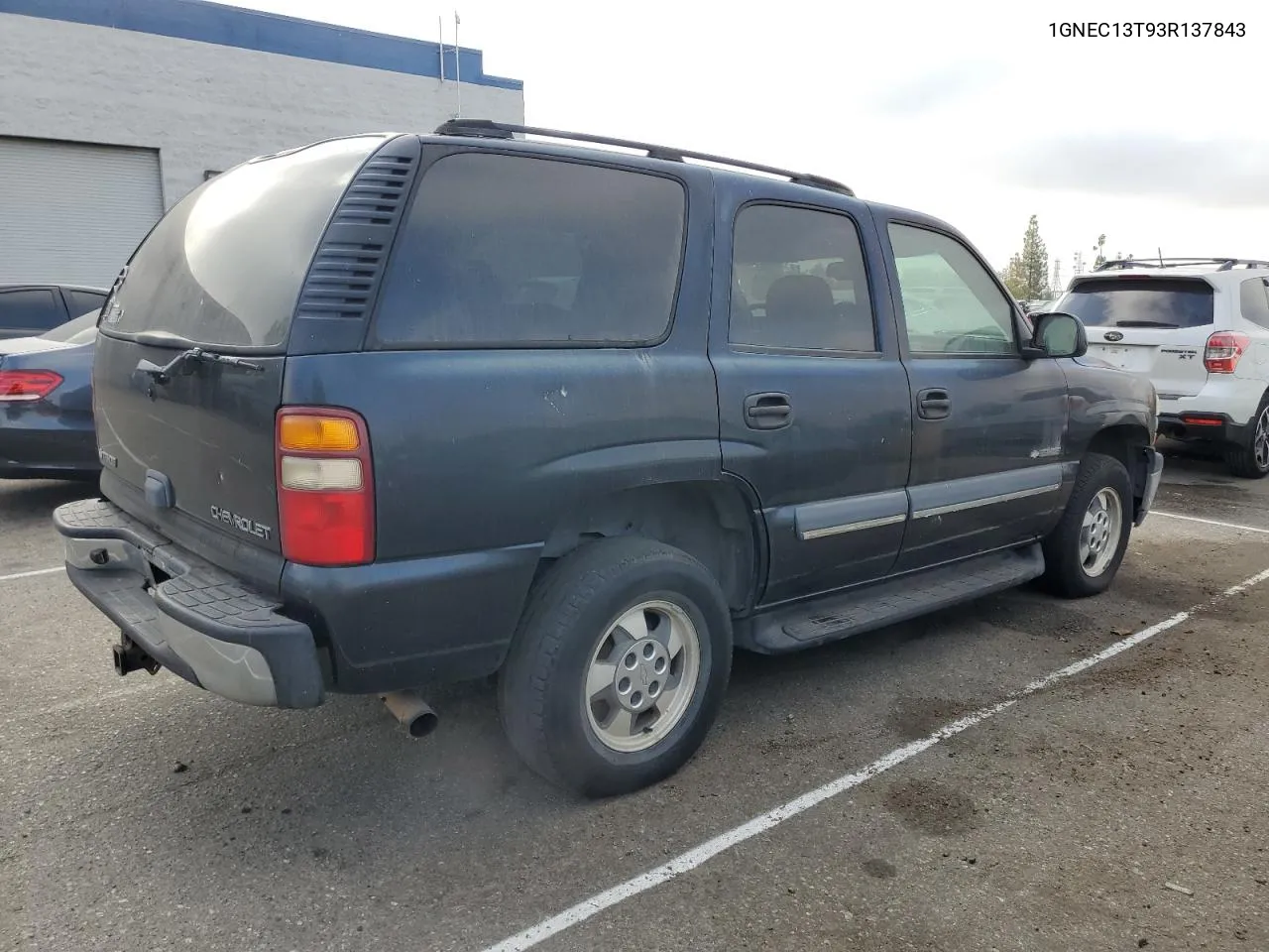 2003 Chevrolet Tahoe C1500 VIN: 1GNEC13T93R137843 Lot: 68323364