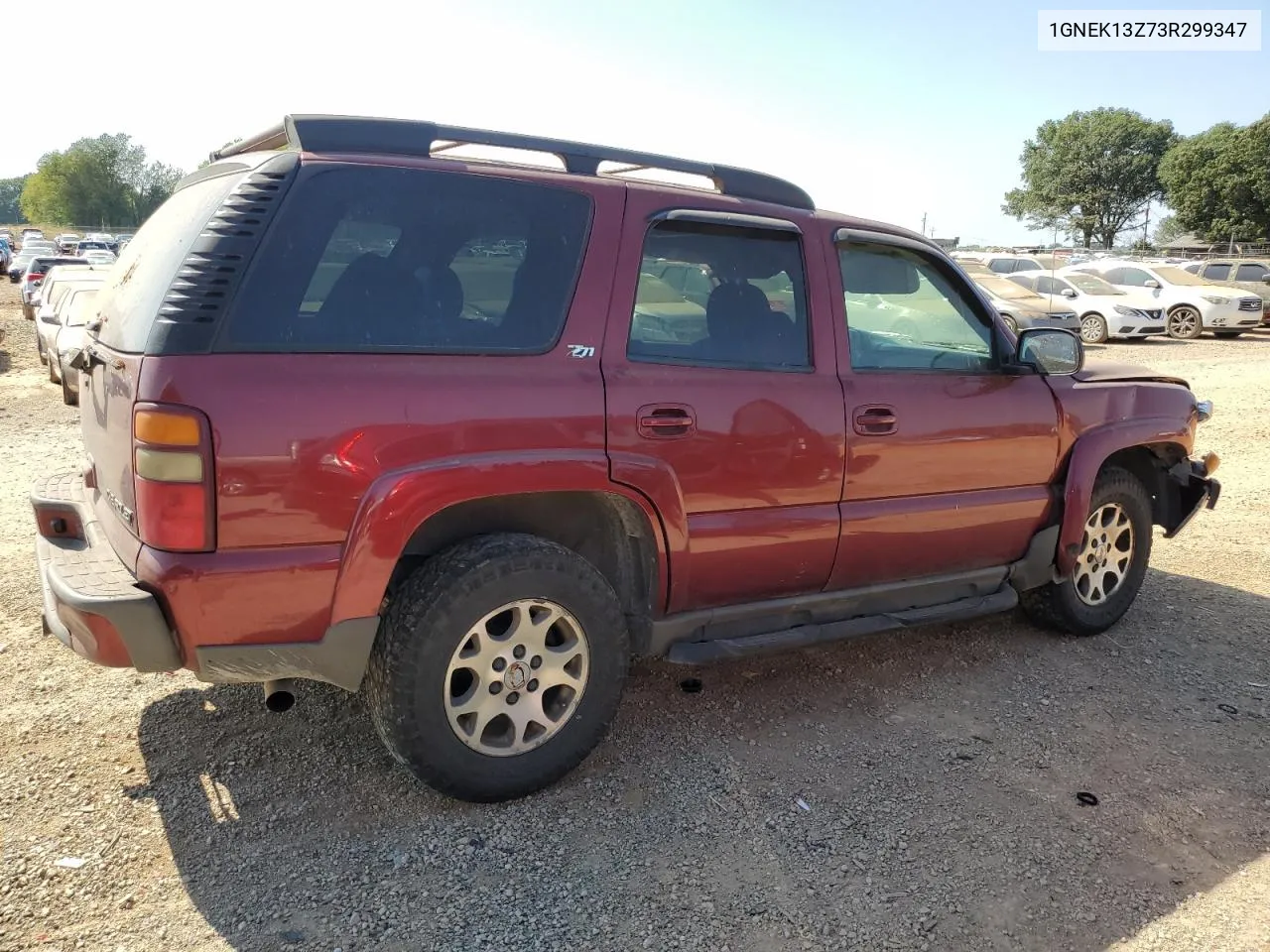 2003 Chevrolet Tahoe K1500 VIN: 1GNEK13Z73R299347 Lot: 68715244