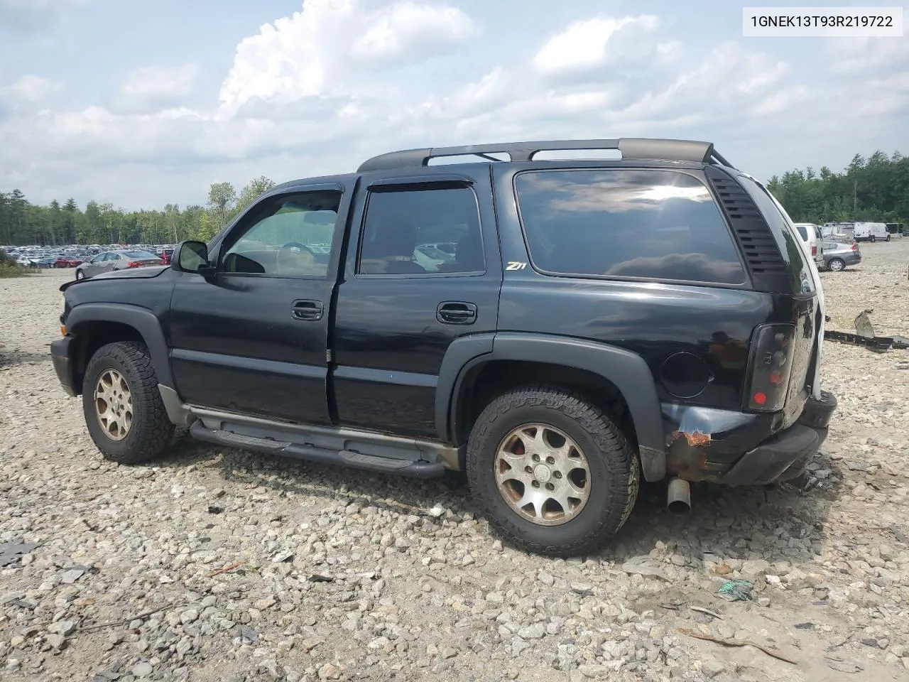 2003 Chevrolet Tahoe K1500 VIN: 1GNEK13T93R219722 Lot: 69604454