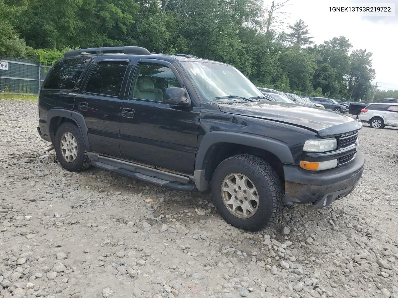 2003 Chevrolet Tahoe K1500 VIN: 1GNEK13T93R219722 Lot: 69604454