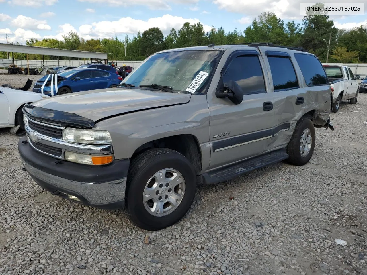 2003 Chevrolet Tahoe K1500 VIN: 1GNEK13Z83J187025 Lot: 70241744