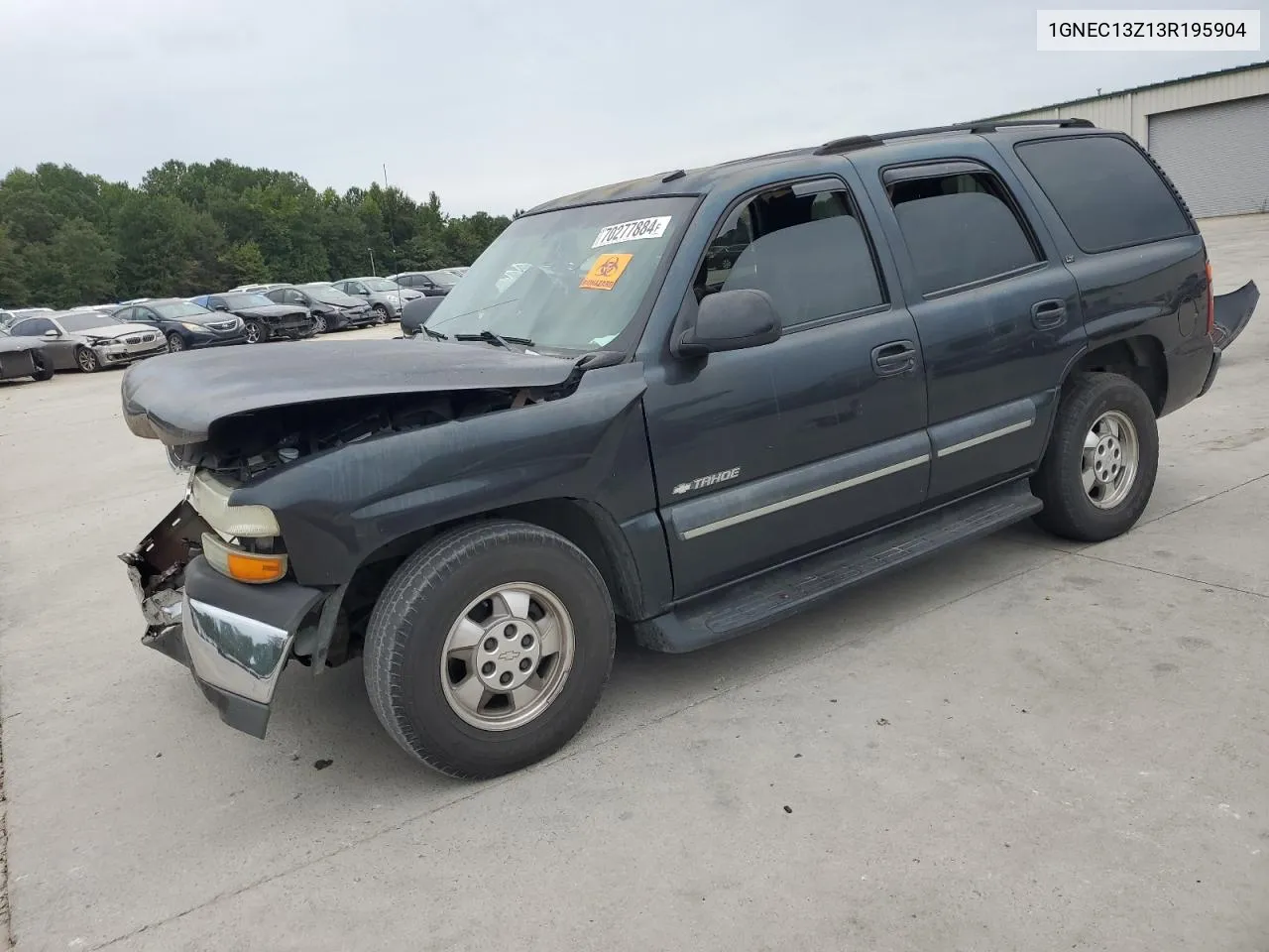 2003 Chevrolet Tahoe C1500 VIN: 1GNEC13Z13R195904 Lot: 70277884