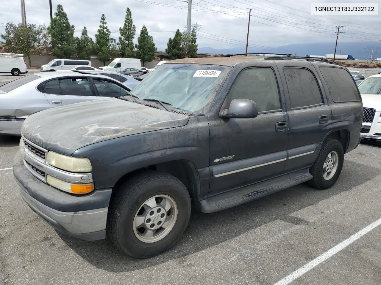 2003 Chevrolet Tahoe C1500 VIN: 1GNEC13T83J332122 Lot: 71106084