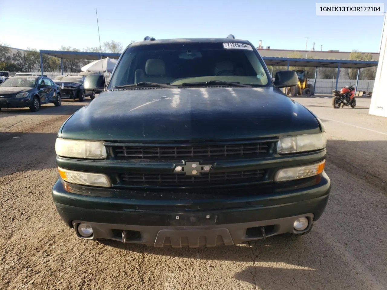 2003 Chevrolet Tahoe K1500 VIN: 1GNEK13TX3R172104 Lot: 71269504