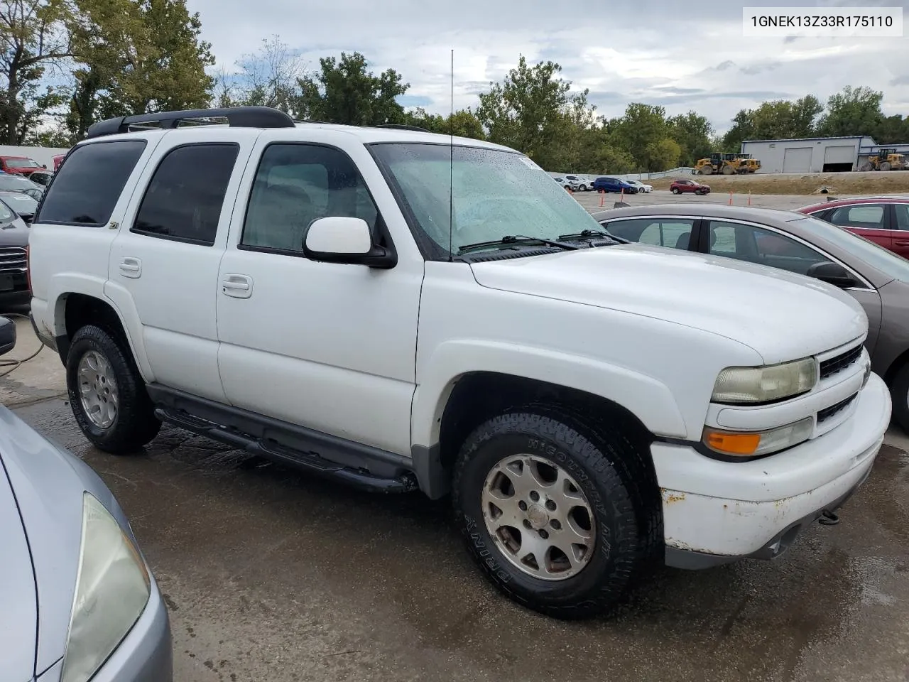 2003 Chevrolet Tahoe K1500 VIN: 1GNEK13Z33R175110 Lot: 71407754