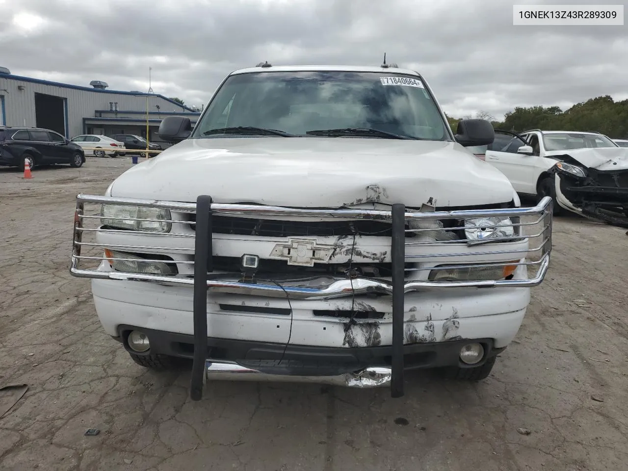 2003 Chevrolet Tahoe K1500 VIN: 1GNEK13Z43R289309 Lot: 71840664