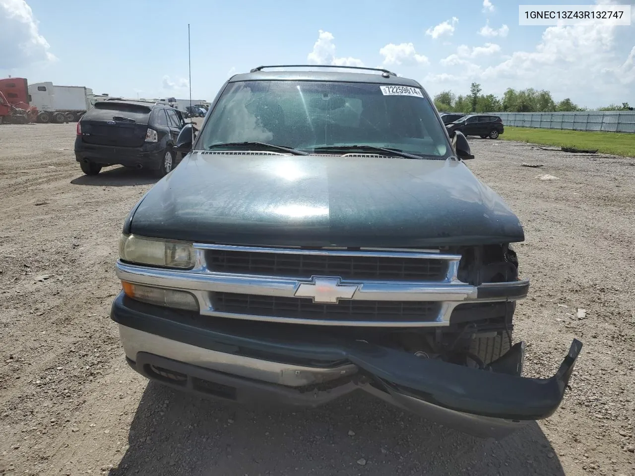 2003 Chevrolet Tahoe C1500 VIN: 1GNEC13Z43R132747 Lot: 72259614