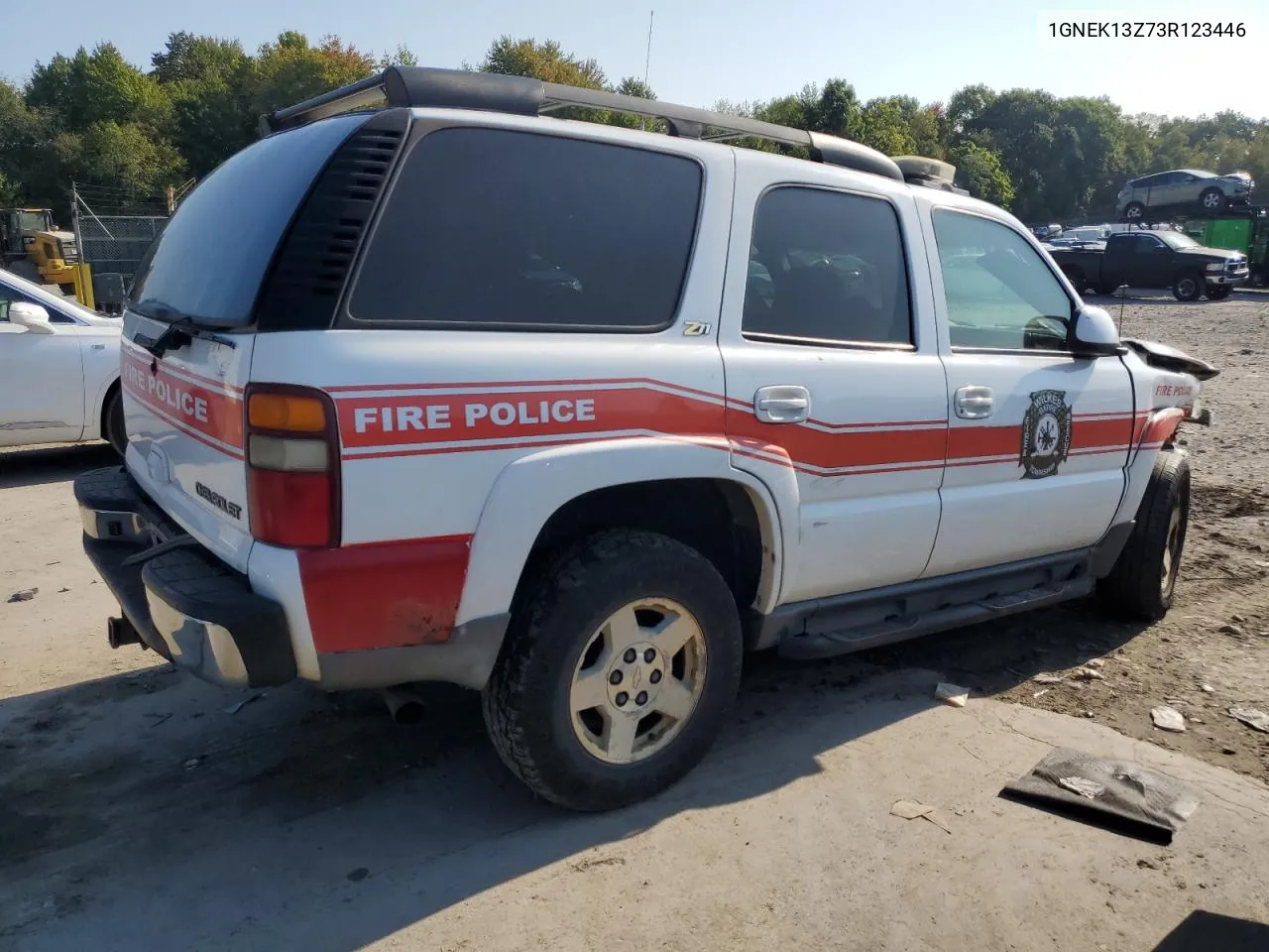 2003 Chevrolet Tahoe K1500 VIN: 1GNEK13Z73R123446 Lot: 72402784