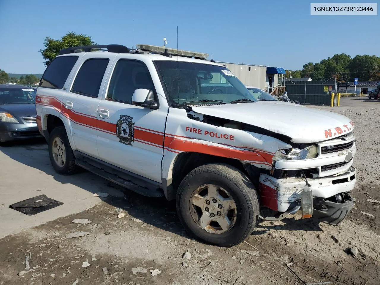 2003 Chevrolet Tahoe K1500 VIN: 1GNEK13Z73R123446 Lot: 72402784