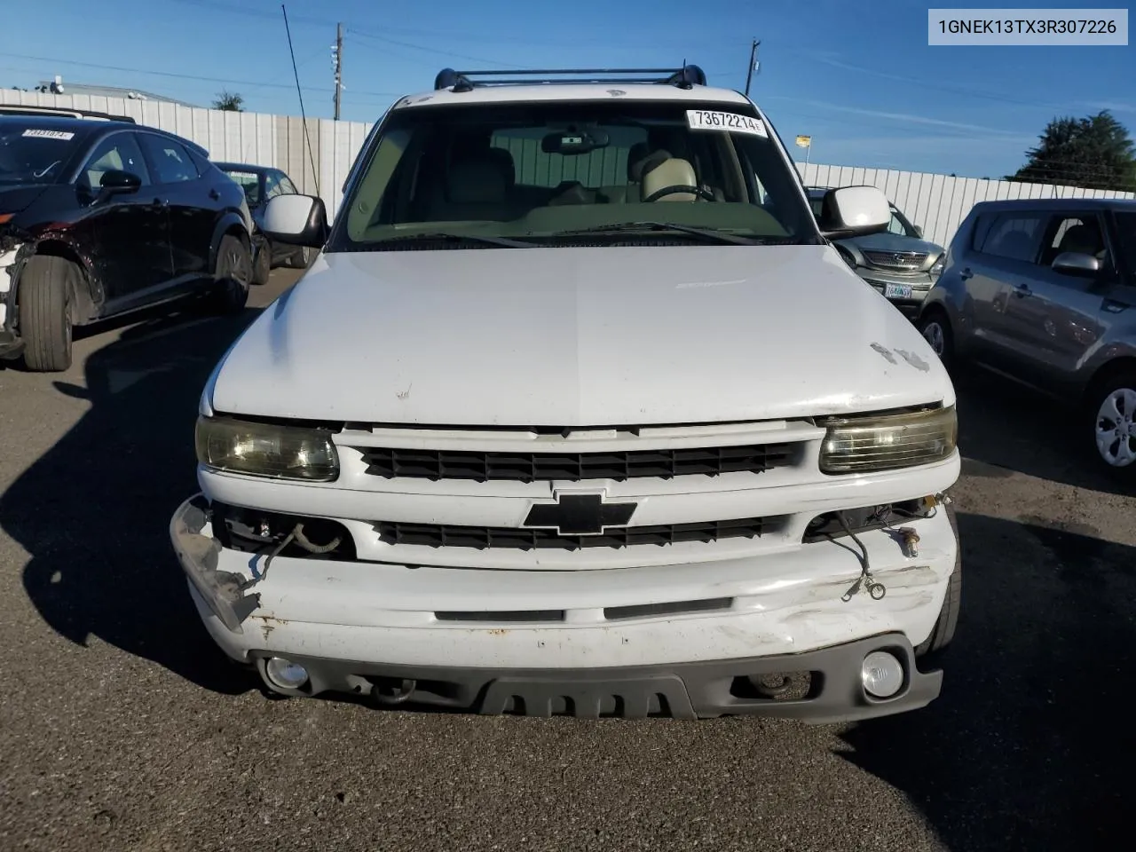 2003 Chevrolet Tahoe K1500 VIN: 1GNEK13TX3R307226 Lot: 73672214