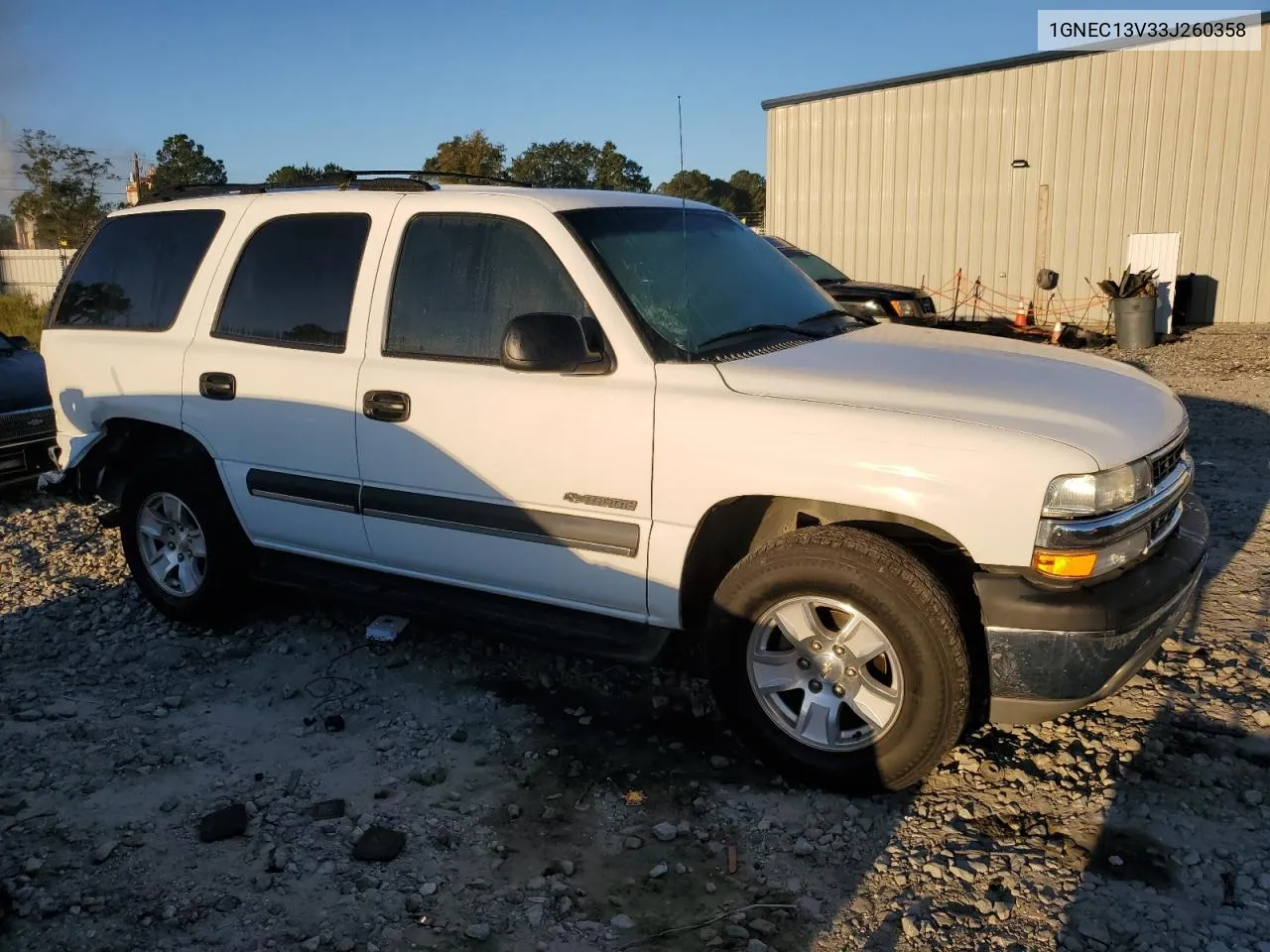 2003 Chevrolet Tahoe C1500 VIN: 1GNEC13V33J260358 Lot: 73924494