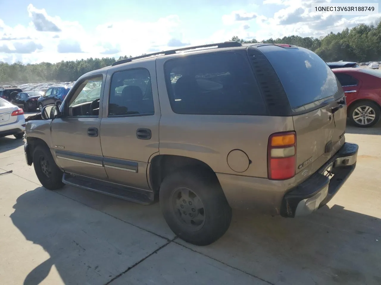 2003 Chevrolet Tahoe C1500 VIN: 1GNEC13V63R188749 Lot: 74481444