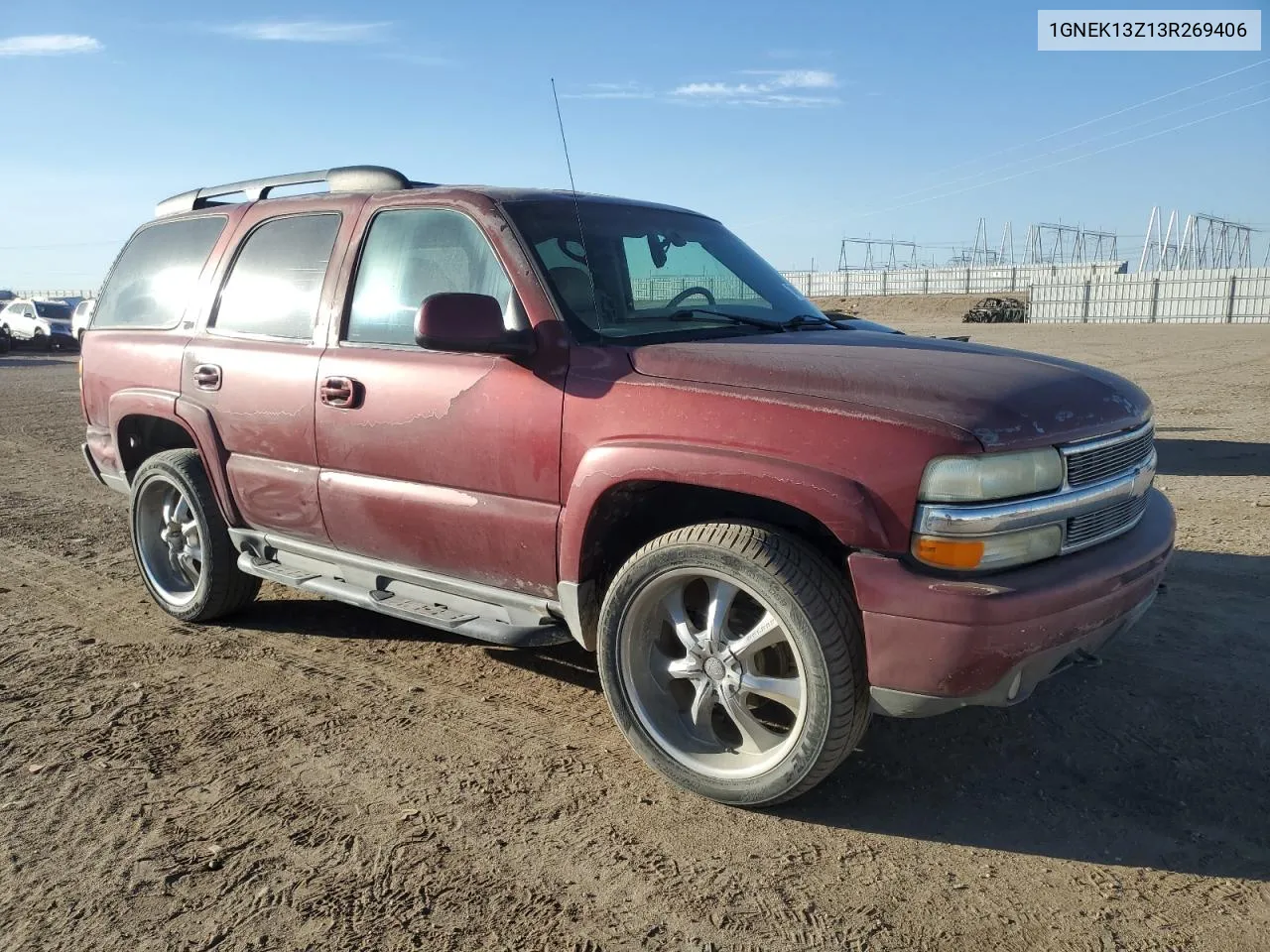 2003 Chevrolet Tahoe K1500 VIN: 1GNEK13Z13R269406 Lot: 74957054