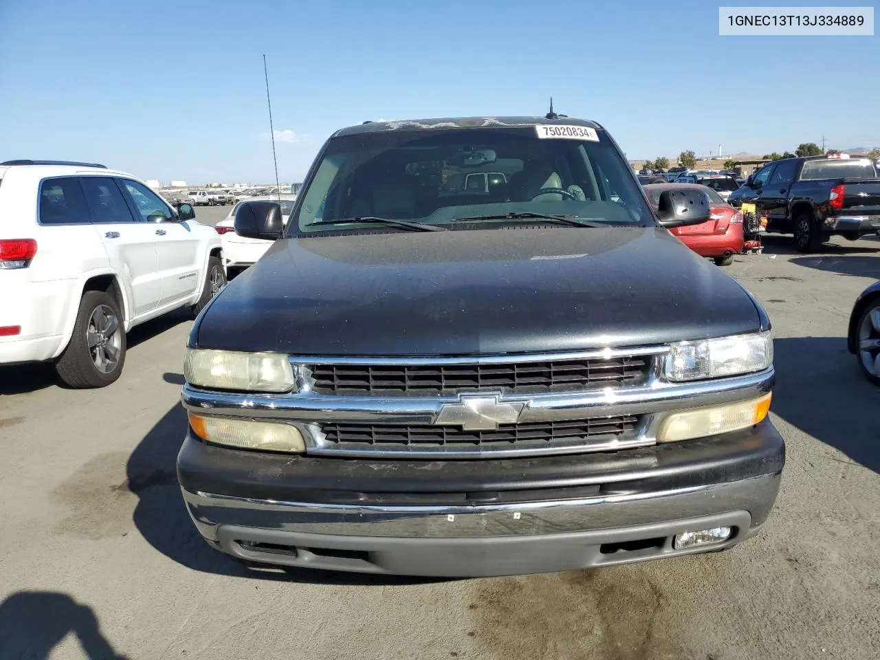 2003 Chevrolet Tahoe C1500 VIN: 1GNEC13T13J334889 Lot: 75020834