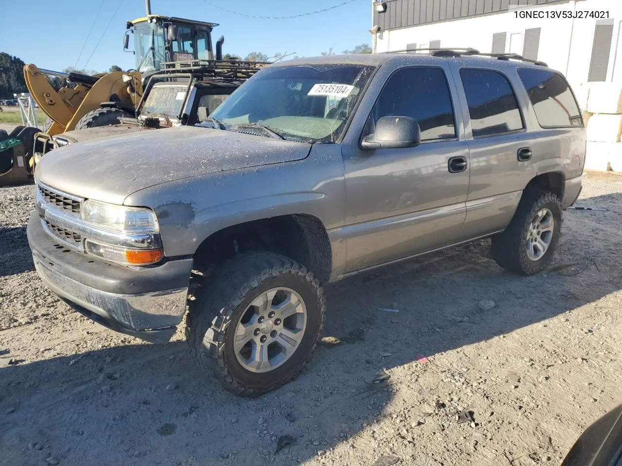 2003 Chevrolet Tahoe C1500 VIN: 1GNEC13V53J274021 Lot: 75135104