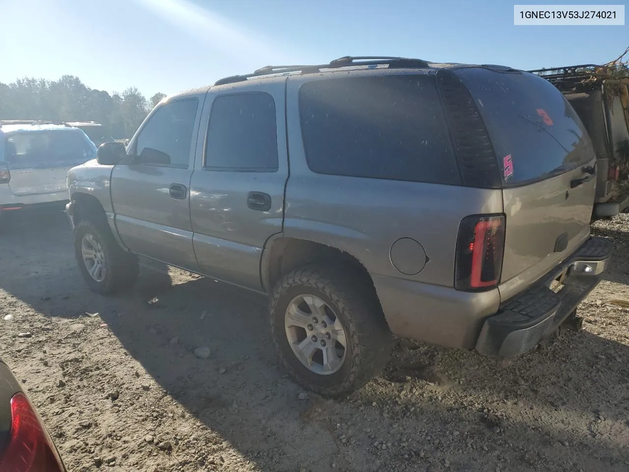 2003 Chevrolet Tahoe C1500 VIN: 1GNEC13V53J274021 Lot: 75135104