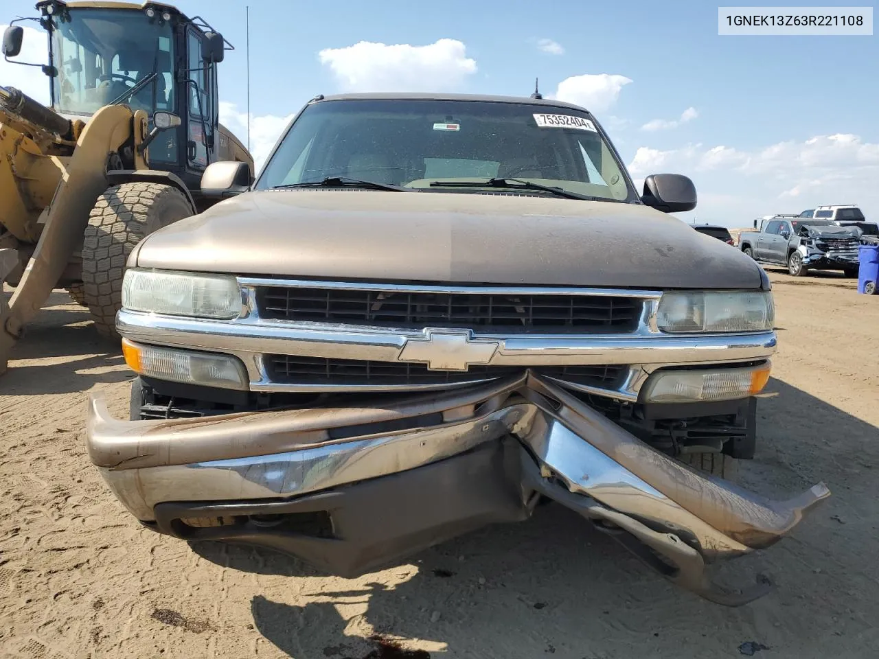 2003 Chevrolet Tahoe K1500 VIN: 1GNEK13Z63R221108 Lot: 75352404