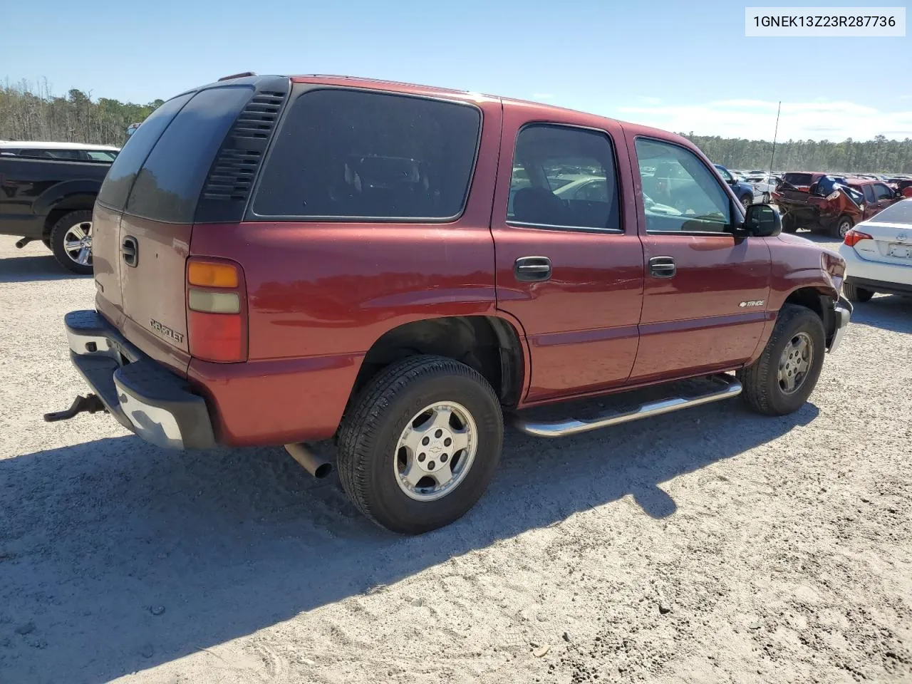 2003 Chevrolet Tahoe K1500 VIN: 1GNEK13Z23R287736 Lot: 75355864