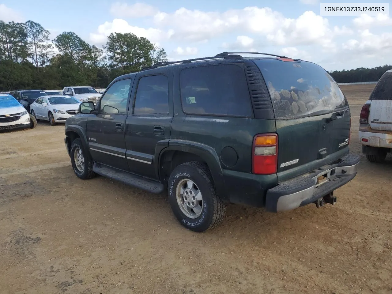 2003 Chevrolet Tahoe K1500 VIN: 1GNEK13Z33J240519 Lot: 76452364