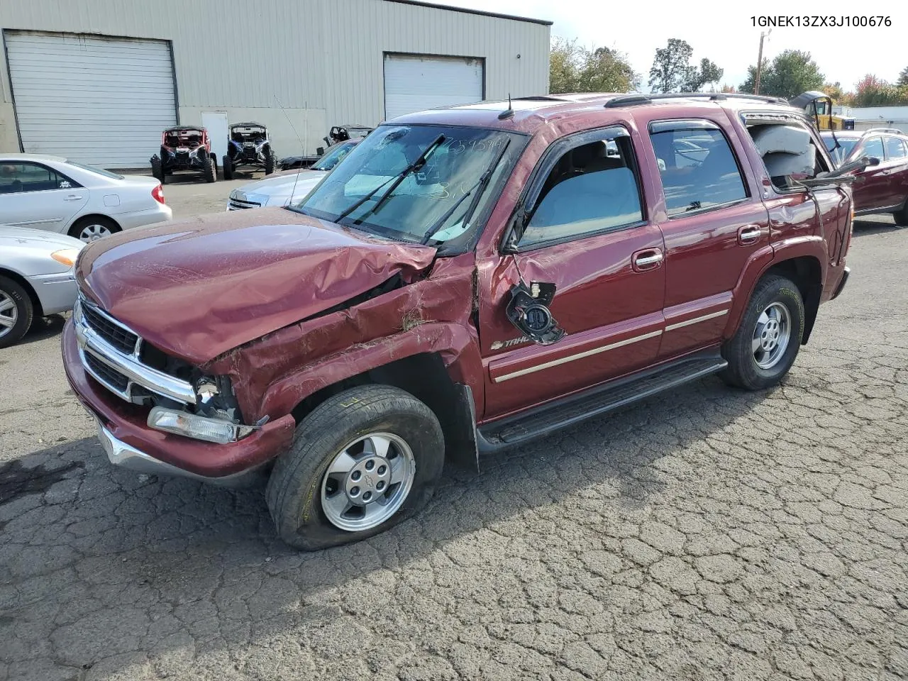 2003 Chevrolet Tahoe K1500 VIN: 1GNEK13ZX3J100676 Lot: 76595914