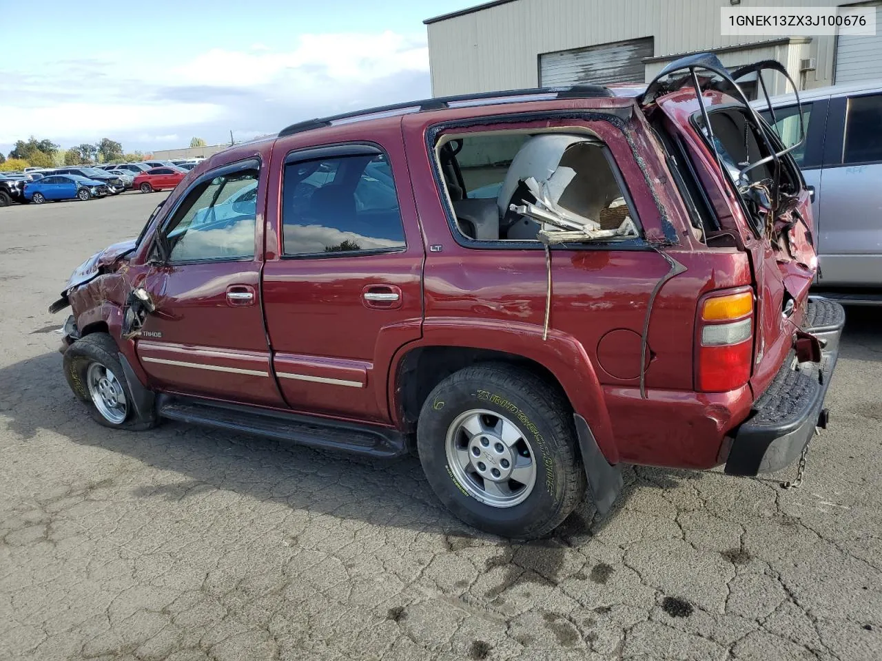 2003 Chevrolet Tahoe K1500 VIN: 1GNEK13ZX3J100676 Lot: 76595914