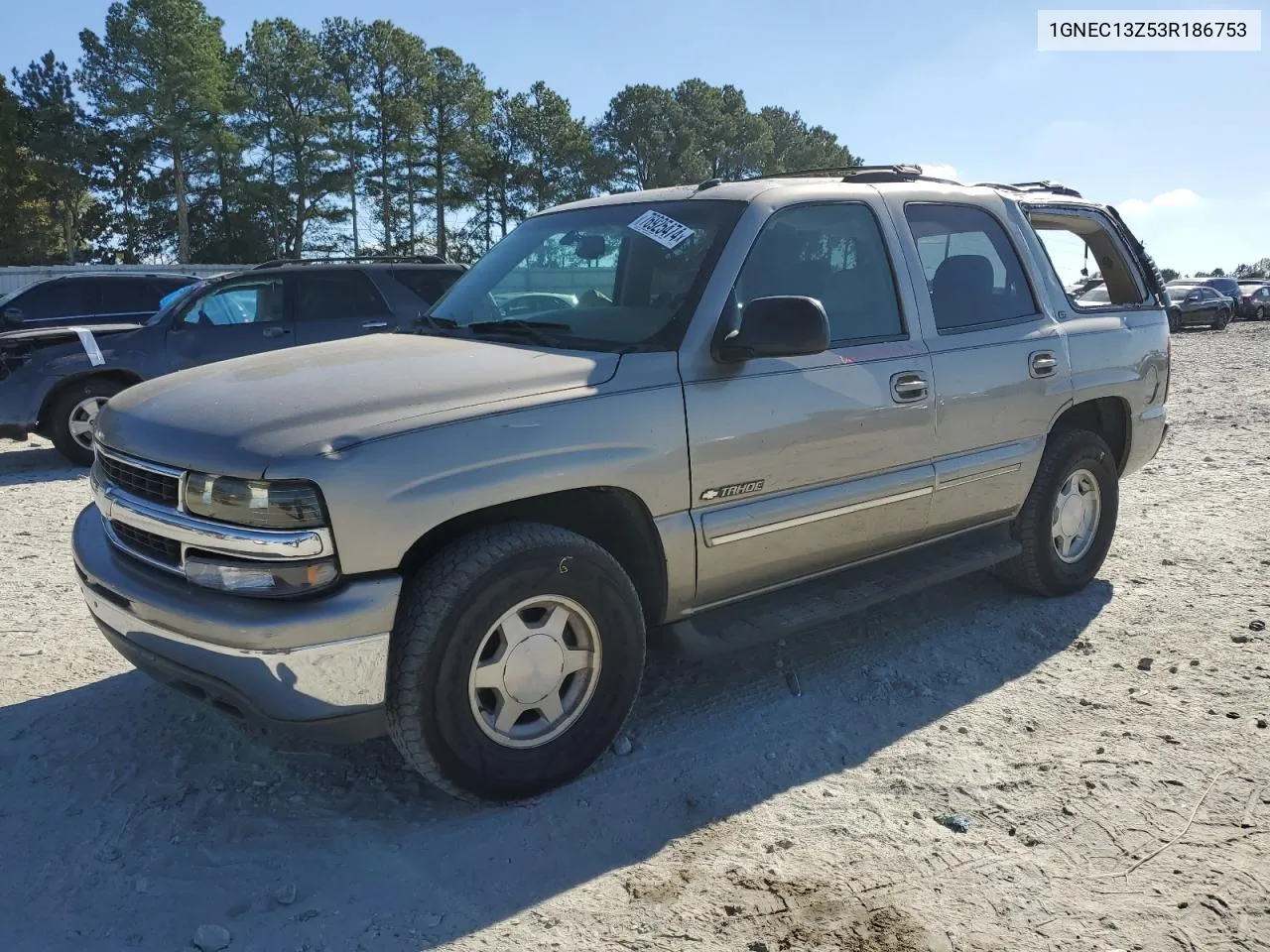 2003 Chevrolet Tahoe C1500 VIN: 1GNEC13Z53R186753 Lot: 76925474