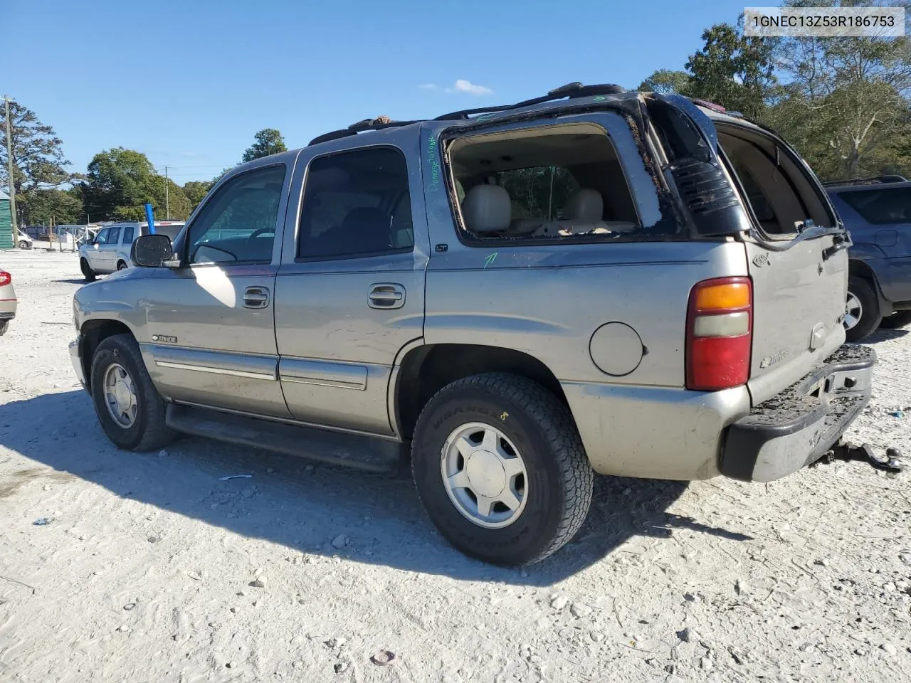 2003 Chevrolet Tahoe C1500 VIN: 1GNEC13Z53R186753 Lot: 76925474