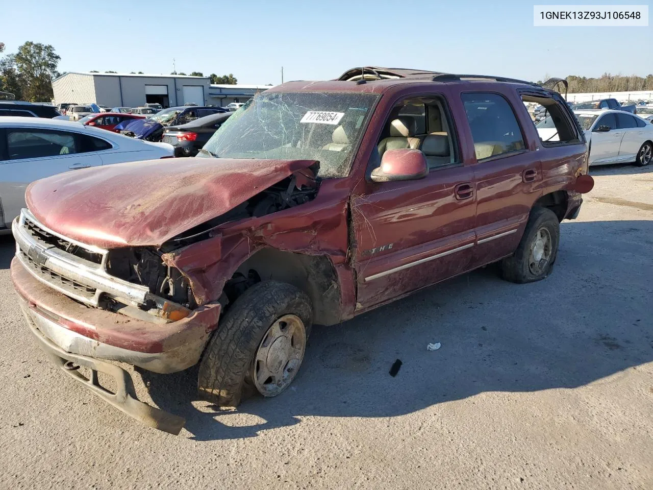 2003 Chevrolet Tahoe K1500 VIN: 1GNEK13Z93J106548 Lot: 77769054