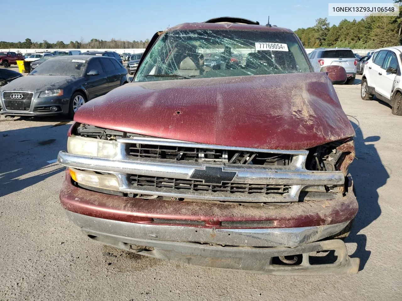 2003 Chevrolet Tahoe K1500 VIN: 1GNEK13Z93J106548 Lot: 77769054