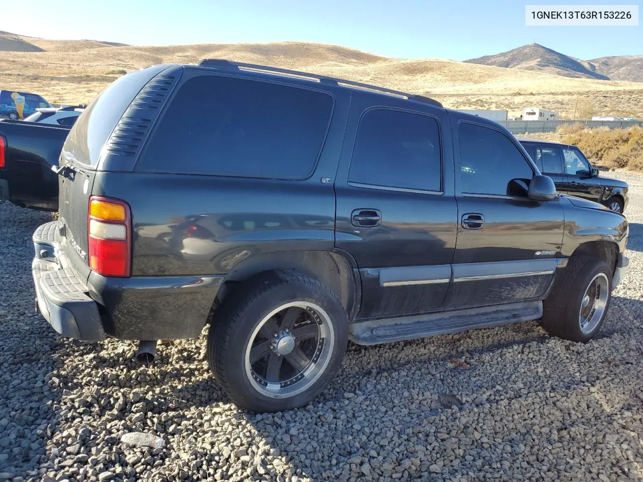 2003 Chevrolet Tahoe K1500 VIN: 1GNEK13T63R153226 Lot: 77817894