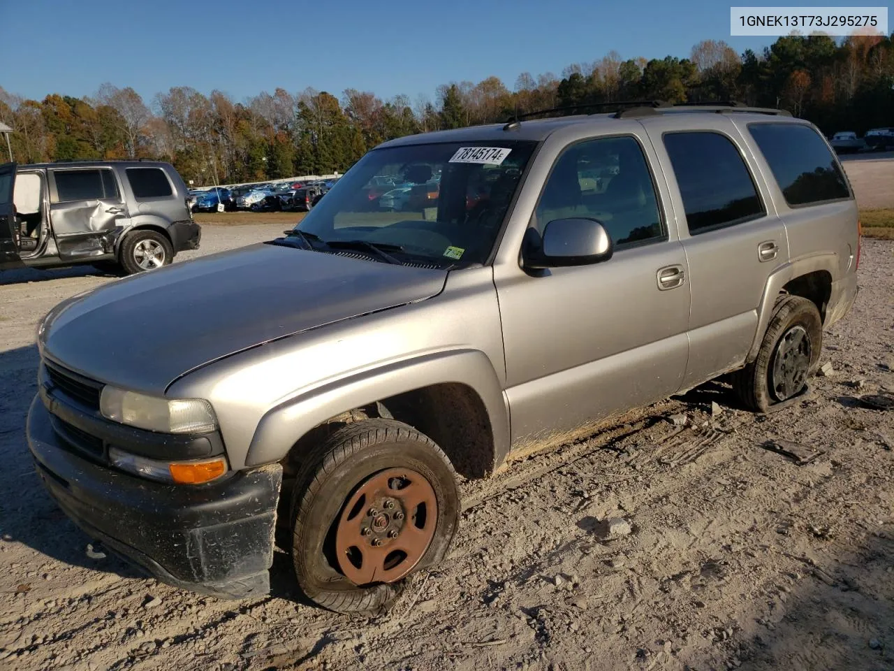 2003 Chevrolet Tahoe K1500 VIN: 1GNEK13T73J295275 Lot: 78145174