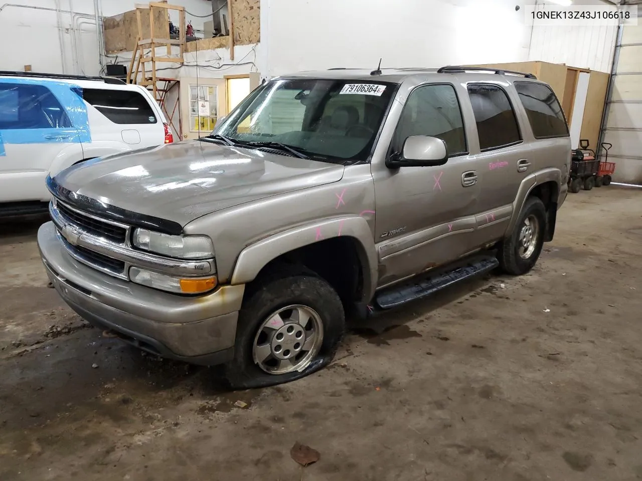 2003 Chevrolet Tahoe K1500 VIN: 1GNEK13Z43J106618 Lot: 79106364