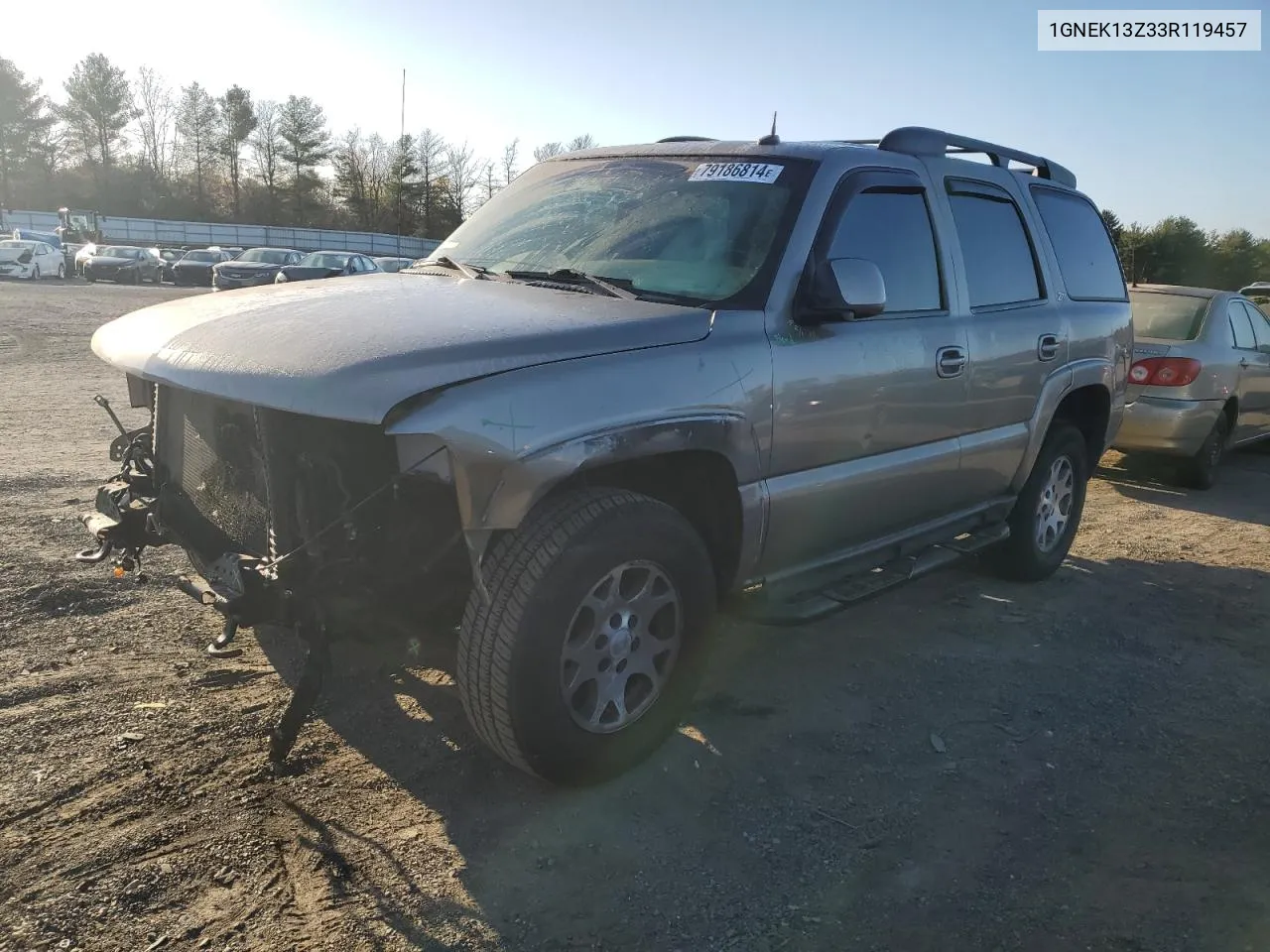 2003 Chevrolet Tahoe K1500 VIN: 1GNEK13Z33R119457 Lot: 79186814