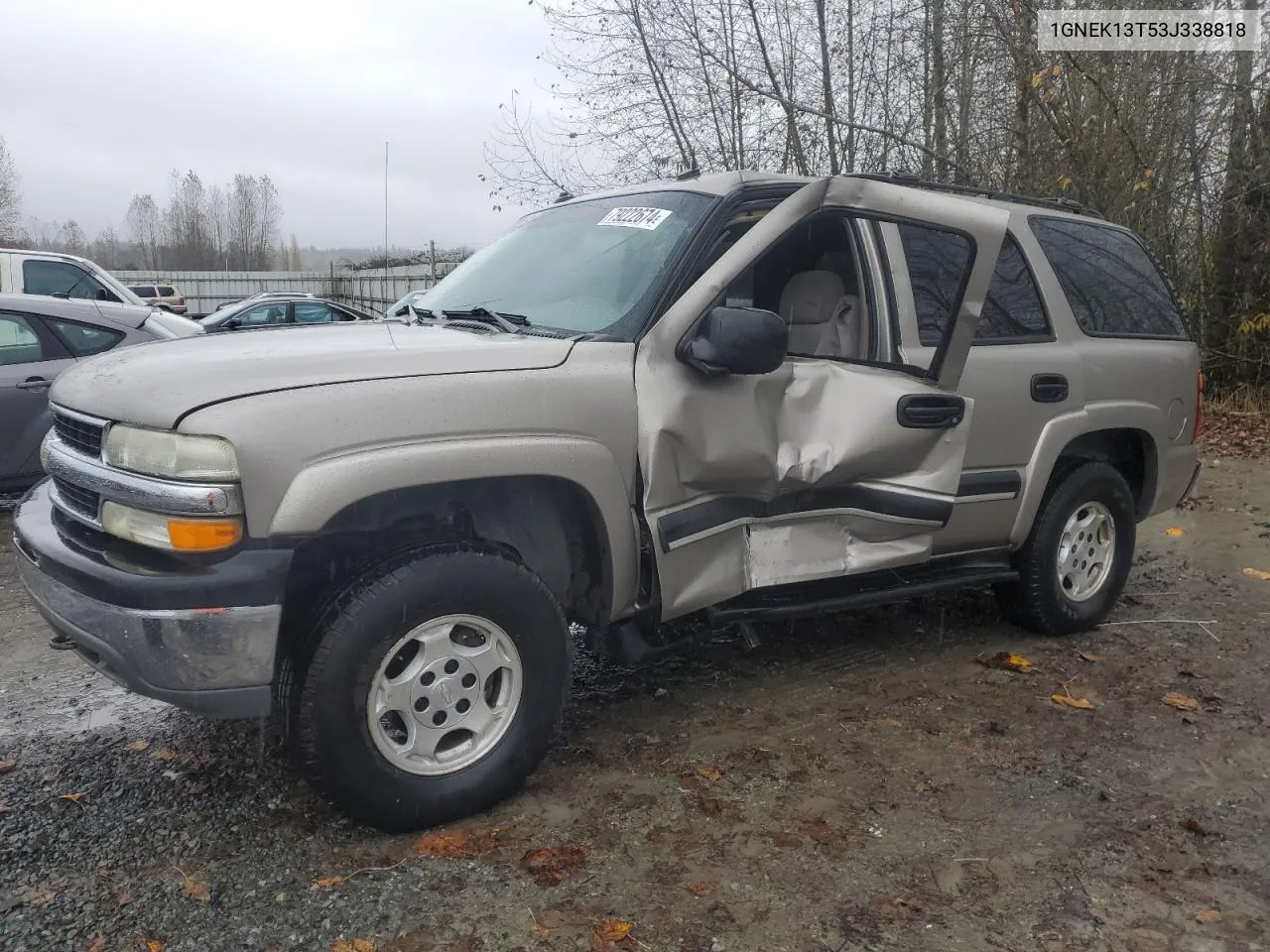 2003 Chevrolet Tahoe K1500 VIN: 1GNEK13T53J338818 Lot: 79222674