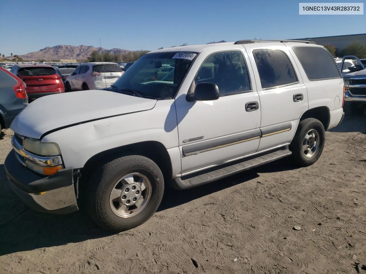 2003 Chevrolet Tahoe C1500 VIN: 1GNEC13V43R283732 Lot: 79577084