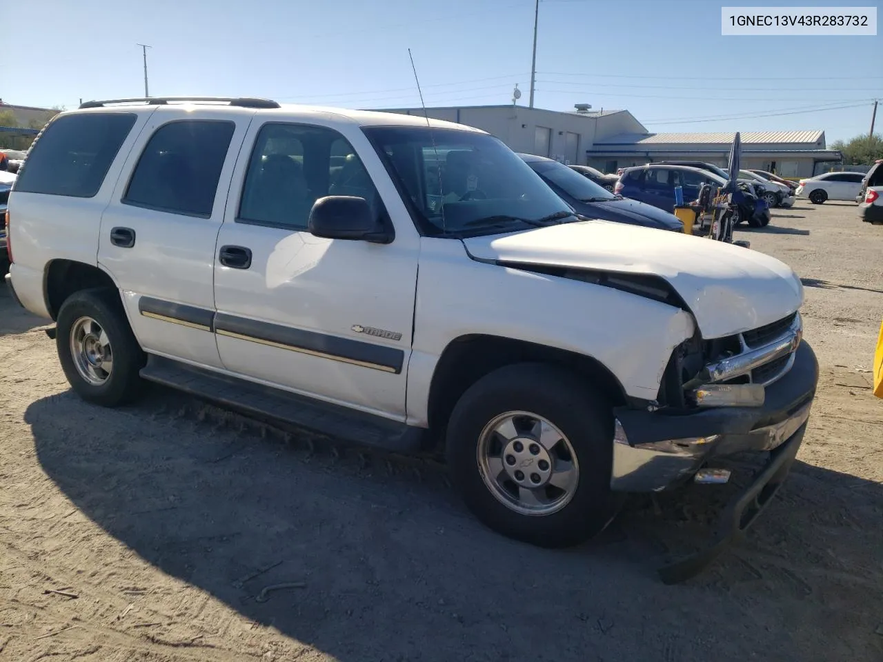 2003 Chevrolet Tahoe C1500 VIN: 1GNEC13V43R283732 Lot: 79577084